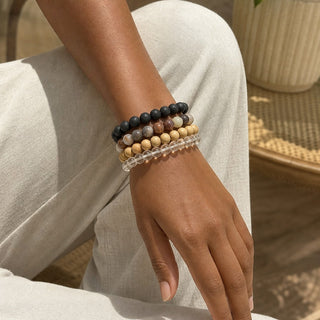 Agate Botswana Round Bracelet - 8mm from Stonebridge Imports