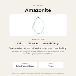 Amazonite Bracelet - 2-3mm from Stonebridge Imports