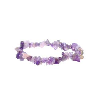 Dark Amethyst bead bracelet on a white background