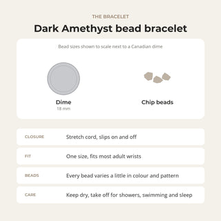 Amethyst Dark Chip Bracelet from Stonebridge Imports