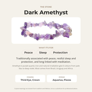 Amethyst Dark Chip Bracelet from Stonebridge Imports