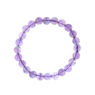 Light Amethyst bead bracelet on a white background