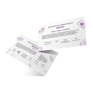 Stone Meaning Cards - Amethyst - 10 Pack from The Rock Space