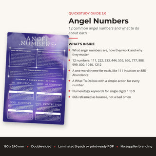 QuickStudy Guide 2.0 - Angel Numbers (PDF File) from The Rock Space
