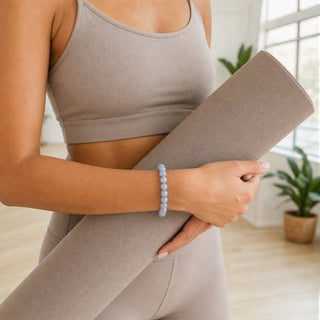 Angelite Round Bracelet - 8mm from The Rock Space