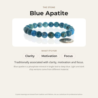Apatite Blue Bead Bracelet from The Rock Space