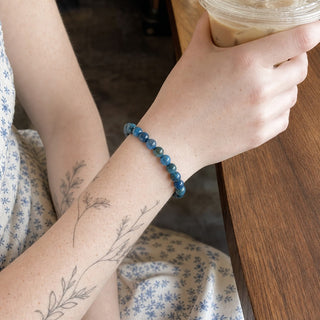 Apatite Blue Bead Bracelet from The Rock Space