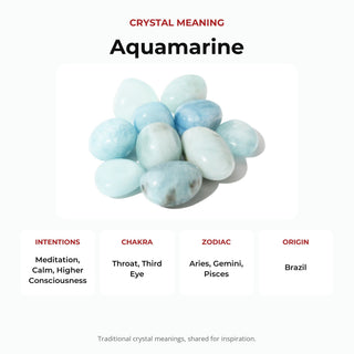Aquamarine A Tumbled Stones from The Rock Space
