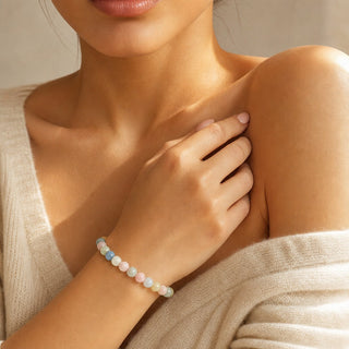 Aquamarine Morganite Bead Bracelet from The Rock Space