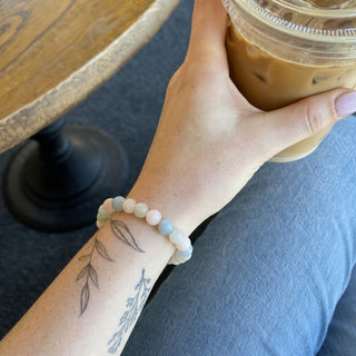 Aquamarine Morganite Bead Bracelet from The Rock Space