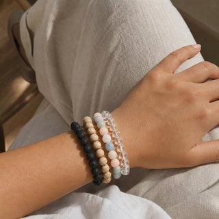 Aquamarine Morganite Bead Bracelet from The Rock Space