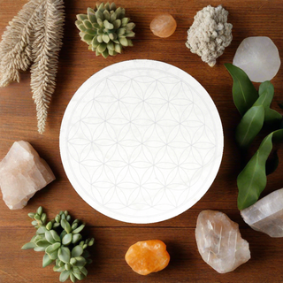 Selenite Charging Plate - Flower from The Rock Space