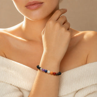 Black Lava Chakra Bracelet - 8mm from The Rock Space
