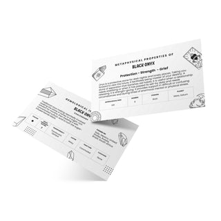 Stone Meaning Cards - Black Onyx - 10 Pack from The Rock Space
