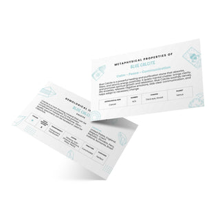 Stone Meaning Cards - Blue Calcite - 10 Pack from The Rock Space