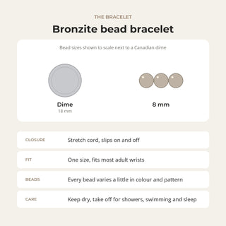 Bronzite Round Bracelet - 8mm from The Rock Space