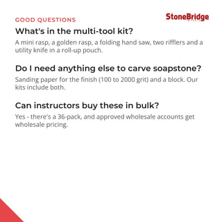 Soapstone Multi Kit Carving Tools from The Rock Space