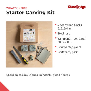 Soapstone Starter Carving Kit from The Rock Space