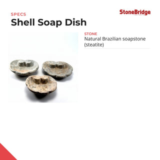 Soap Dish Soapstone Shell from The Rock Space