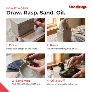 Soapstone for Carving Block - 3x3x5" from The Rock Space