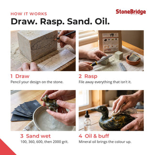 Soapstone Starter Carving Kit from The Rock Space