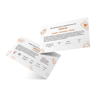 Stone Meaning Cards - Carnelian - 10 Pack from Stonebridge Imports