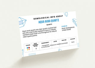 Stone Meaning Card - Aqua Aura Quartz - 10 Pack Default Title from Stonebridge Imports