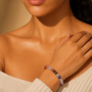 Chakra Stones Round Bracelet - 8mm from The Rock Space