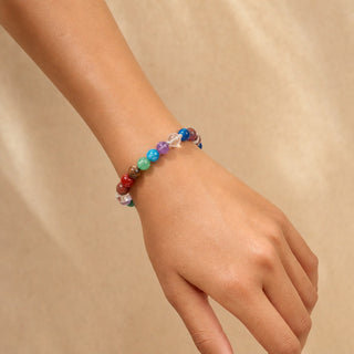 Chakra Stones Round Bracelet - 8mm (Enhanced) from Stonebridge Imports
