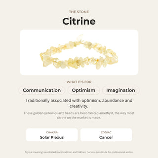 Citrine Chip Bracelet (Enhanced) from The Rock Space