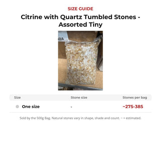 Citrine with Quartz Tumbled Stones - Assorted Tiny from The Rock Space