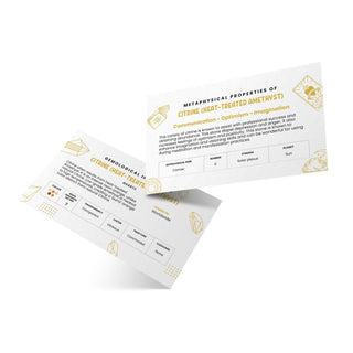 Stone Meaning Cards - Citrine - 10 Pack