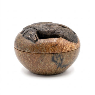 Soapstone Trinket Box - Carved - U#1 - 4" from Stonebridge Imports