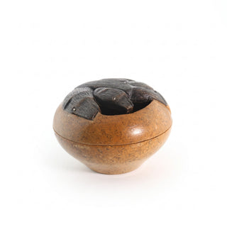 Soapstone Trinket Box - Carved - U#2 - 4" from Stonebridge Imports