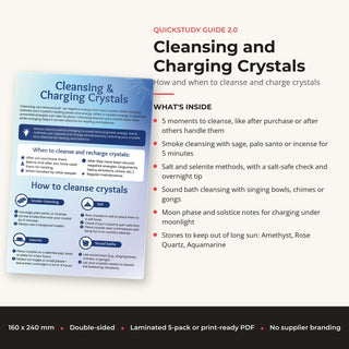 QuickStudy Guide 2.0 - Cleansing and Charging Crystals (PDF File) from The Rock Space