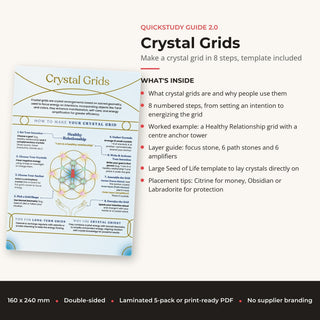 QuickStudy Guide 2.0 - Crystal Grids (PDF File) from The Rock Space