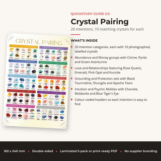 QuickStudy Guide 2.0 - Crystal Pairing (PDF File) from The Rock Space