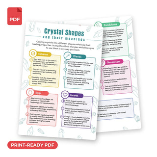 QuickStudy Guide 2.0 - Crystal Shapes and Their Meanings (PDF File) from The Rock Space