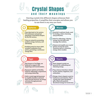 QuickStudy Guide 2.0 - Crystal Shapes and Their Meanings (PDF File) from The Rock Space