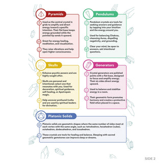 QuickStudy Guide 2.0 - Crystal Shapes and Their Meanings (PDF File) from The Rock Space