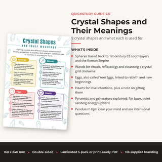 QuickStudy Guide 2.0 - Crystal Shapes and Their Meanings (PDF File) from The Rock Space