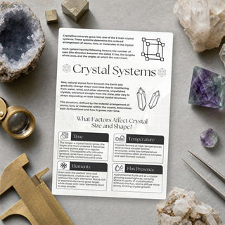 QuickStudy Guide 2.0 - Crystal Systems (PDF File) from The Rock Space