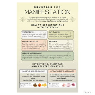 QuickStudy Guide 2.0 - Crystals for Manifestation (PDF File) from Stonebridge Imports