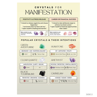 QuickStudy Guide 2.0 - Crystals for Manifestation (PDF File) from The Rock Space