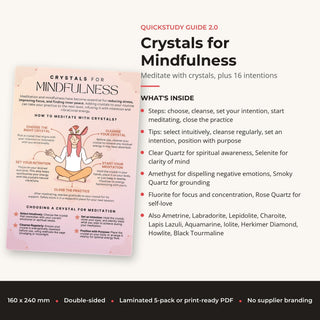 QuickStudy Guide 2.0 - Crystals for Mindfulness (PDF File) from The Rock Space