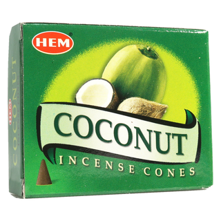 Coconut Hem Incense Cones - 10 Pack from The Rock Space
