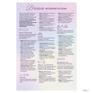QuickStudy Guide 2.0 - Dream Interpretations (PDF File) from The Rock Space