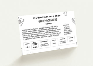 Stone Meaning Card - Gray Moonstone - 10 Pack Default Title from The Rock Space