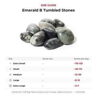 Emerald B Tumbled Stones from The Rock Space