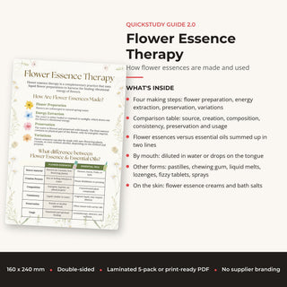 QuickStudy Guide 2.0 - Flower Essence Therapy (PDF File) from The Rock Space